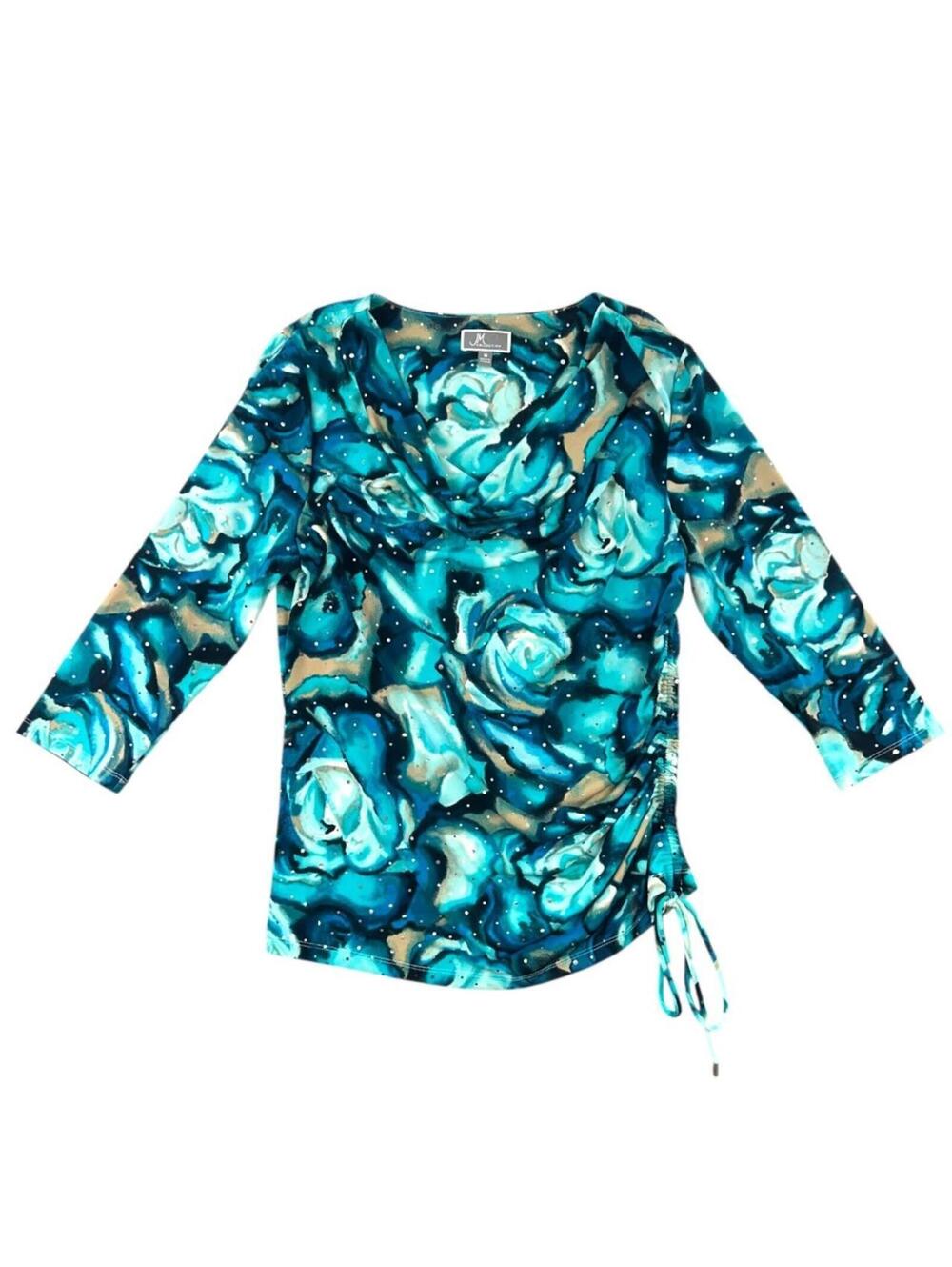 JM Collection Rose Top - Picture 2 of 8